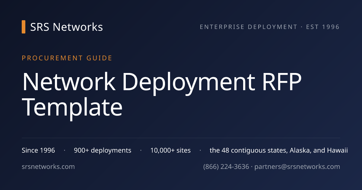 Network Deployment RFP Template Guide | SRS Networks