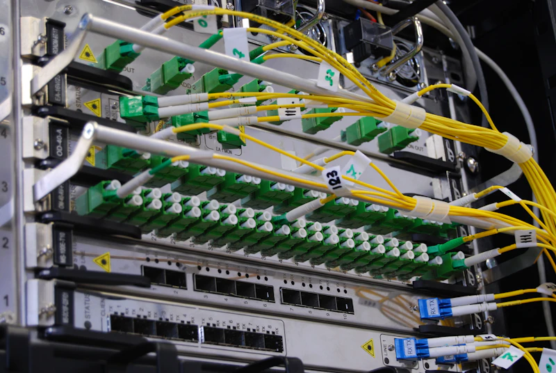 Network equipment with active status lights and structured cabling