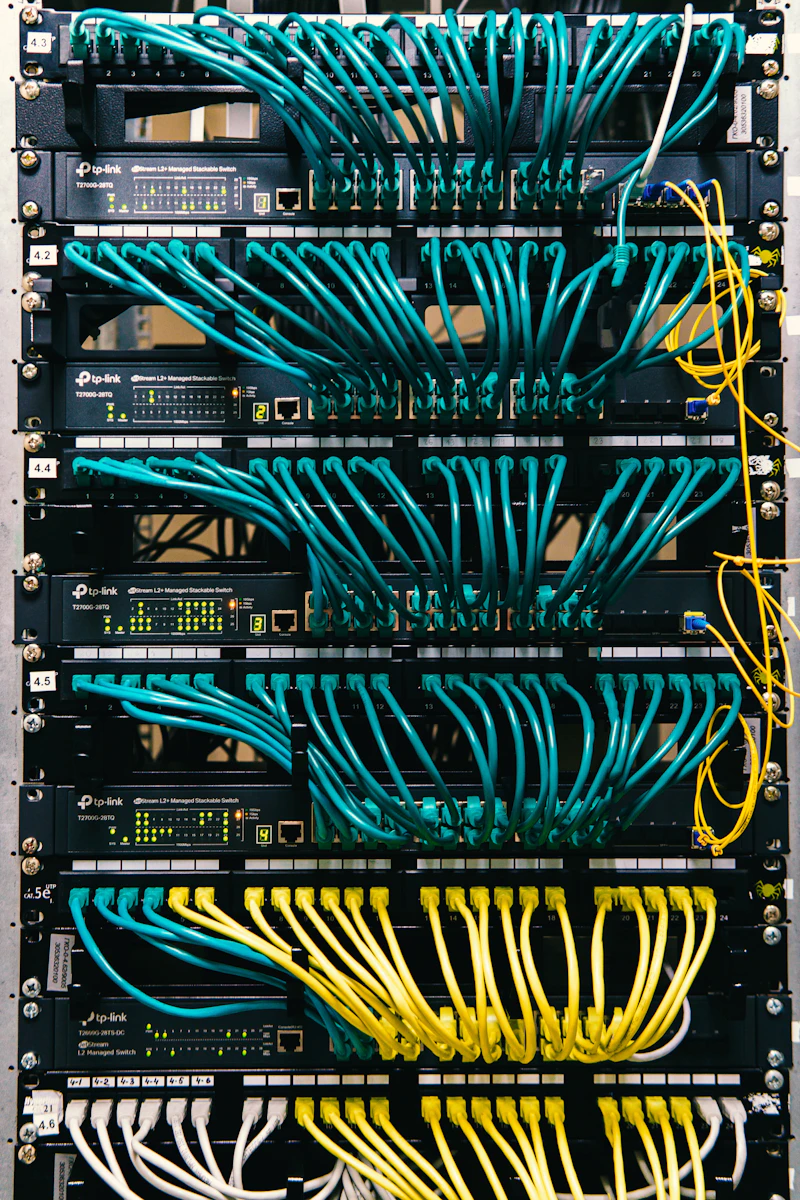 Edge computing infrastructure with rack-mounted servers and network equipment