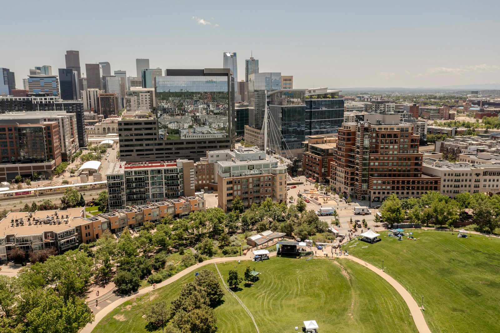 Downtown Denver commercial district viewed from above