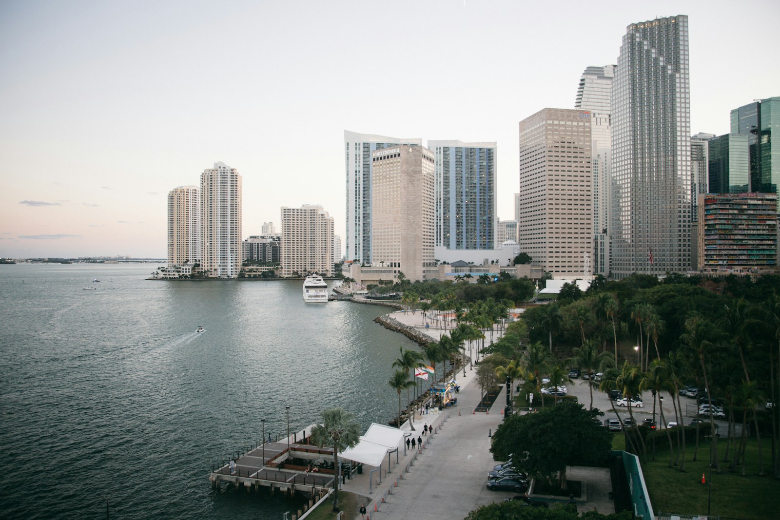 Downtown Miami skyline across Biscayne Bay