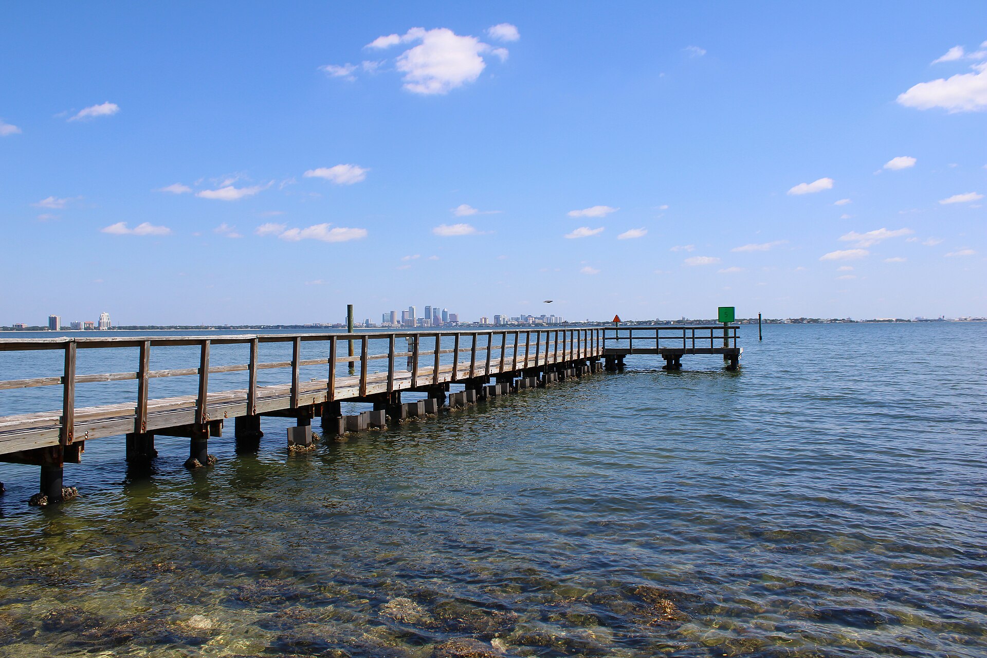 Tampa skyline viewed across the water from Ballast Point Park