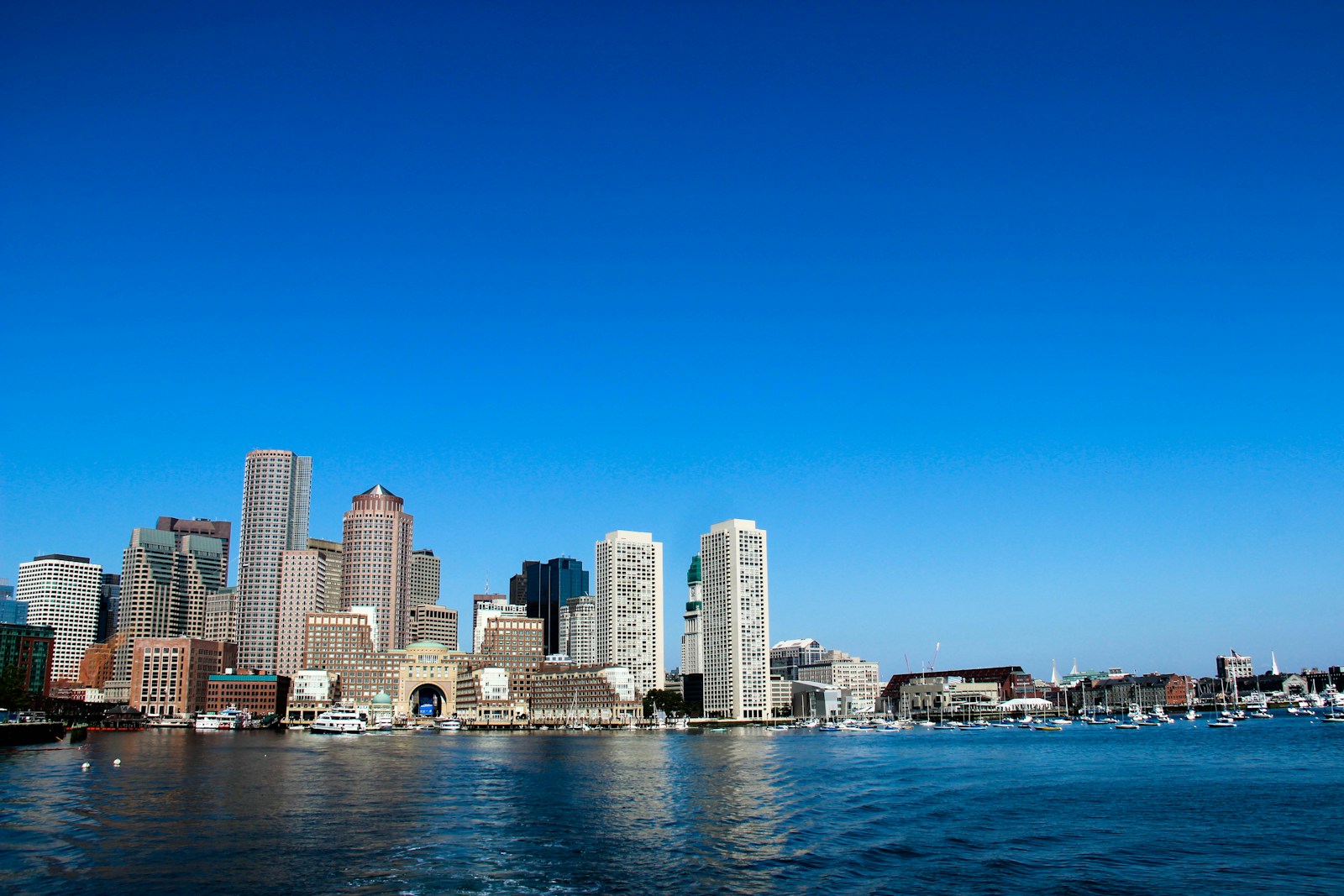 Boston skyline viewed across the harbor