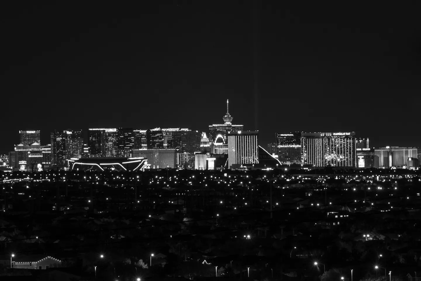 Las Vegas Strip skyline viewed from above