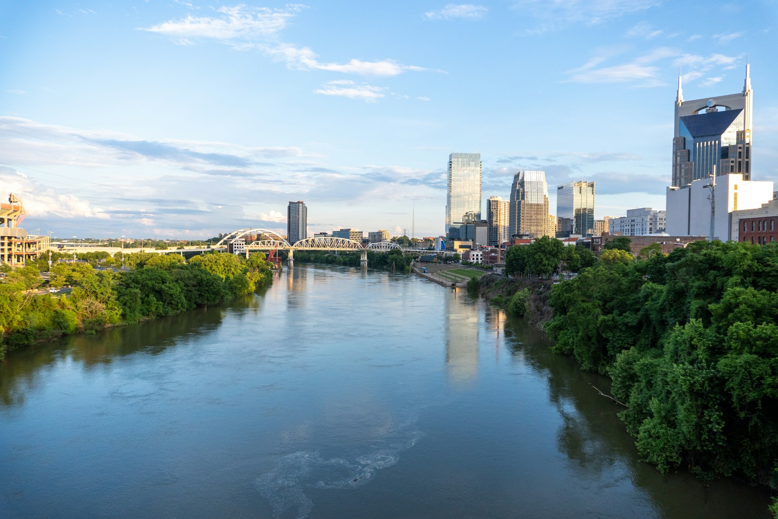 Downtown Nashville skyline across the Cumberland River
