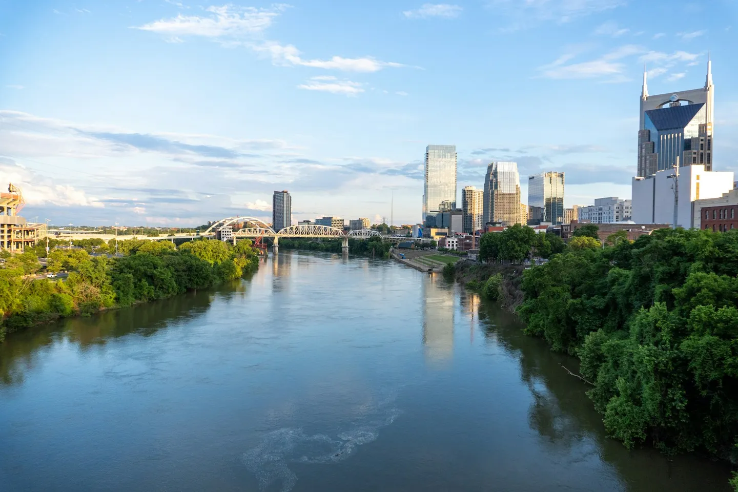 Downtown Nashville skyline across the Cumberland River